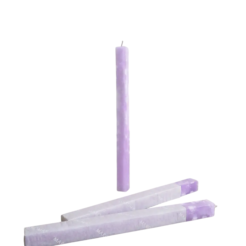 Square Lavender Taper Candle