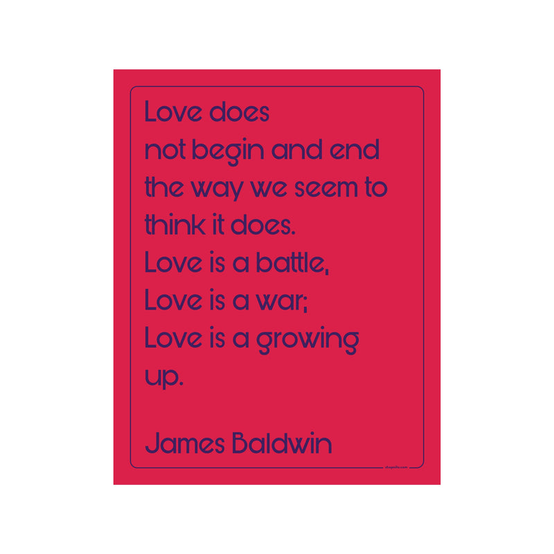 Love Does Not Begin - Baldwin Print