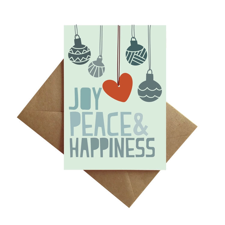 Joy + Peace + Happiness Single Card