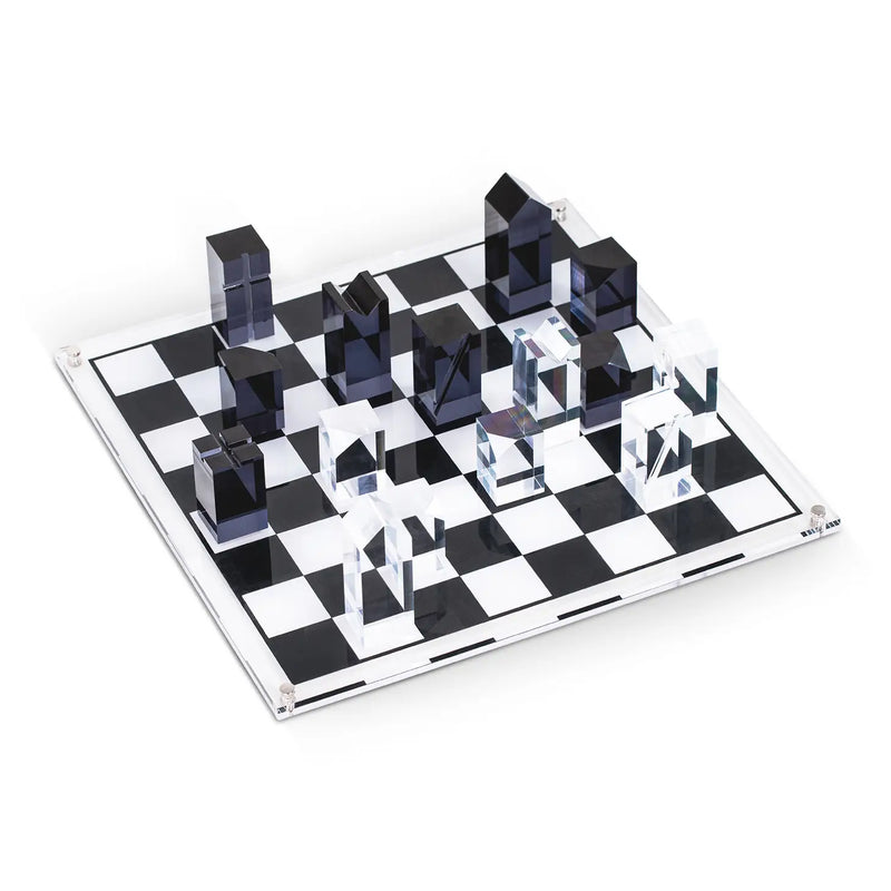 Acrylic Chess Set -Block Style
