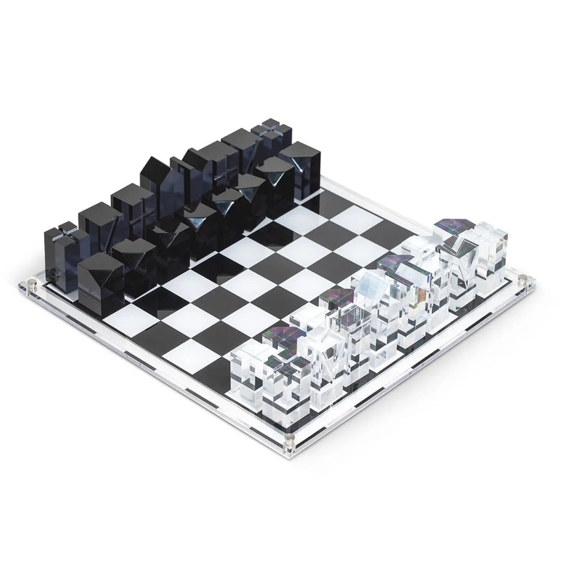 Acrylic Chess Set -Block Style