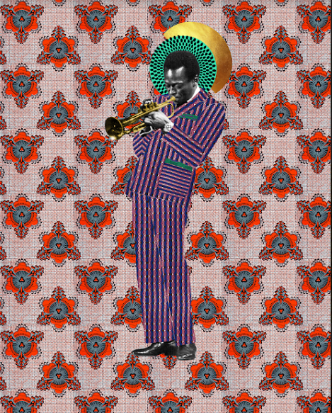 Miles Davis Digital Collage 8X10